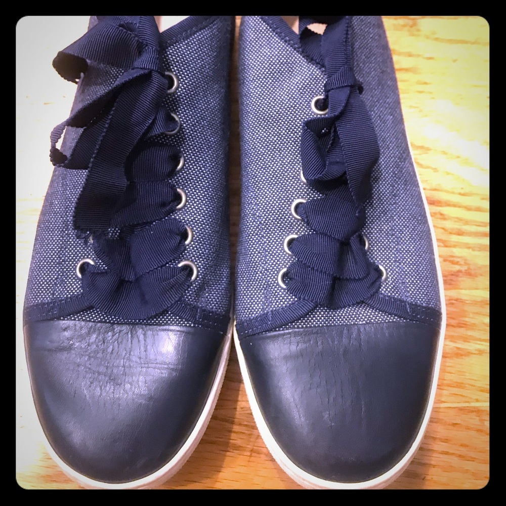 Lanvin Navy and white sneakers size 7